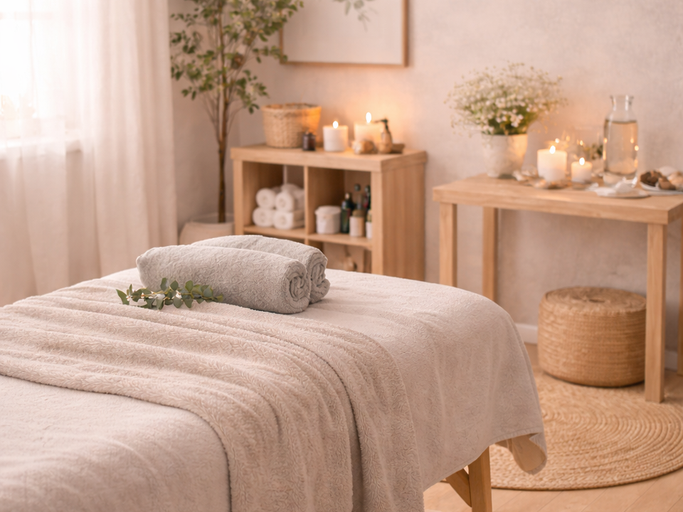 Client resting during therapy session